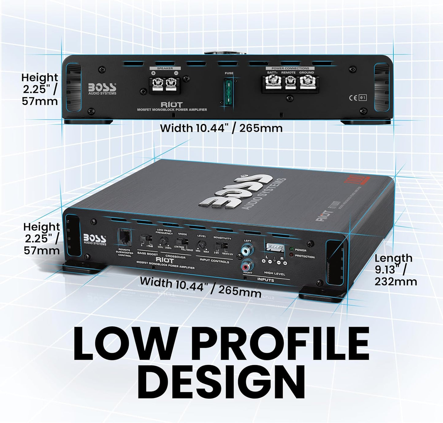 BOSS Audio Systems R1100M Monoblock Car Amplifier